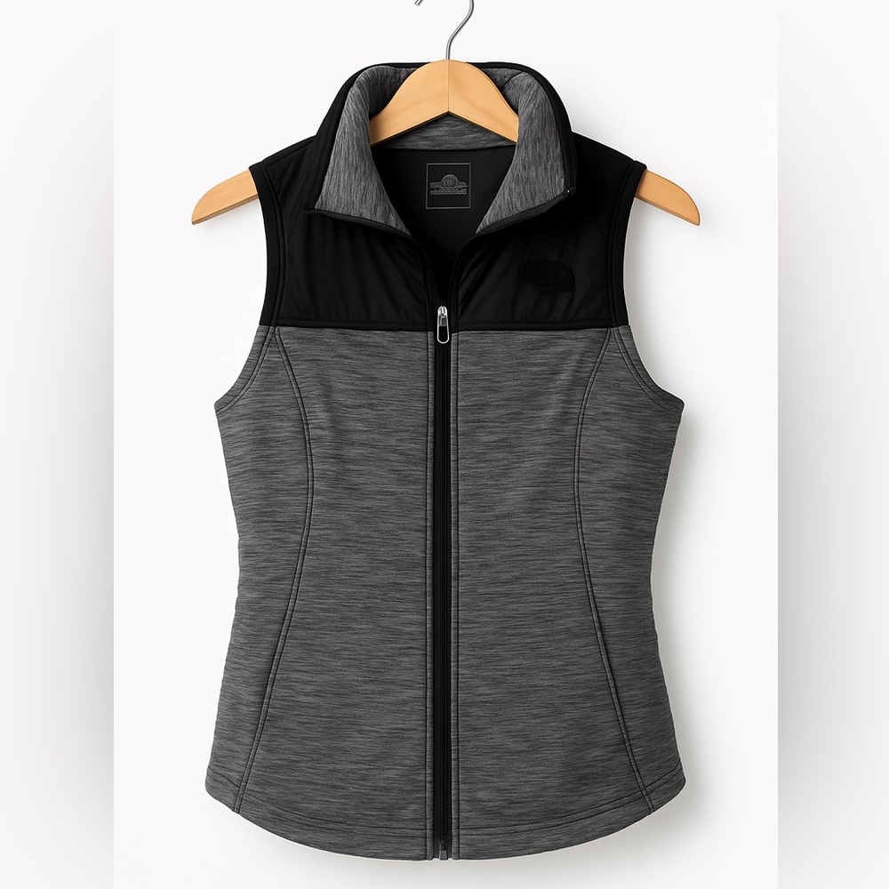 The North Face Charcoal and Black Sleeveless Jacket